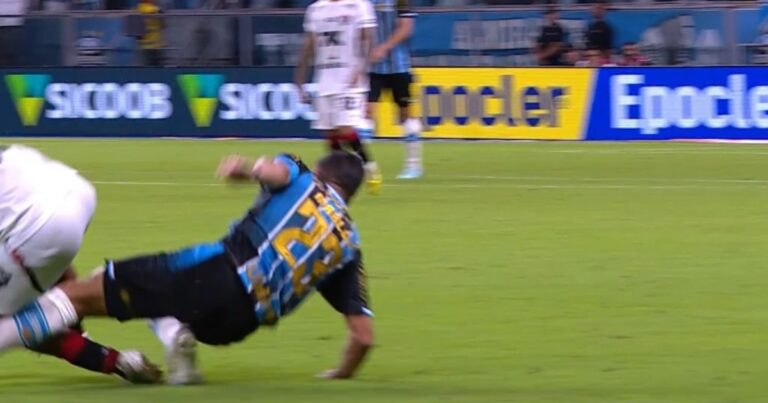 La escalofriante fractura que sufrió un futbolista de Gremio ante Vitoria
