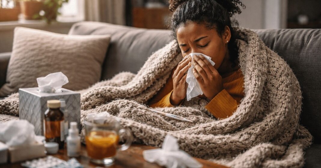 Representación gráfica de un virus con espículas, simbolizando la variante BA.3.2 de COVID-19.