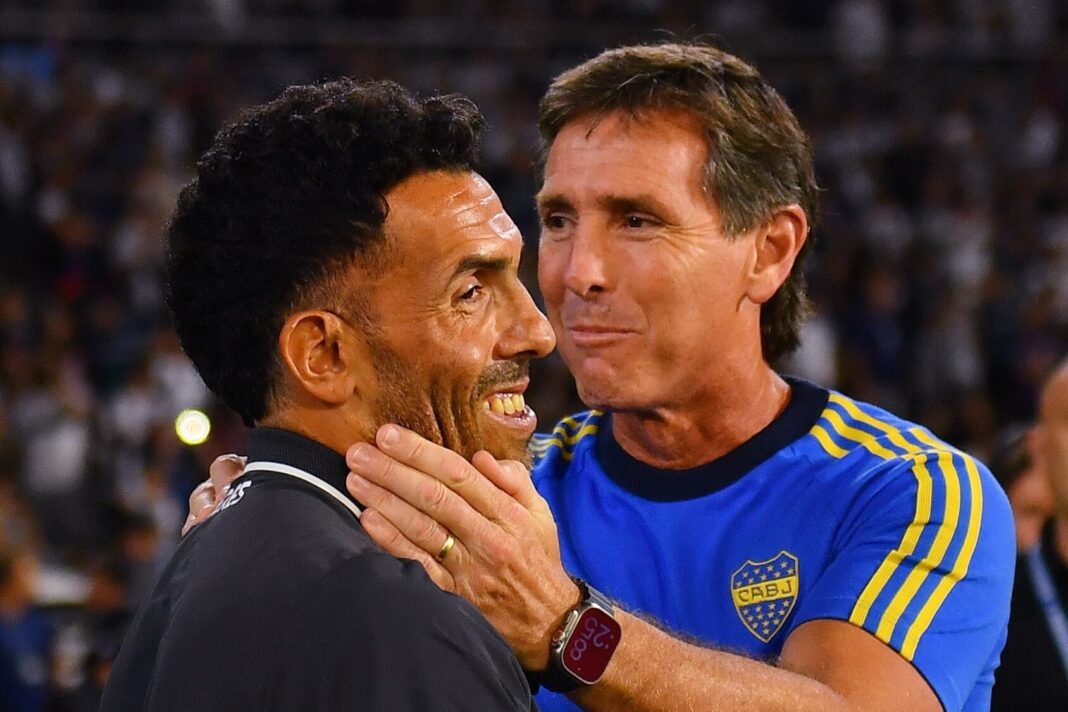 Claudio Ubeda, director técnico de Boca Juniors, en conferencia de prensa.