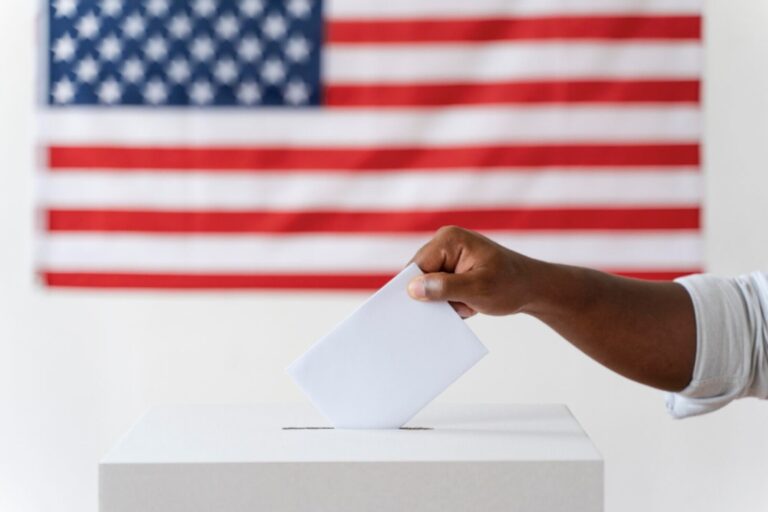 Gráfico de una encuesta sobre intención de voto de jóvenes en Estados Unidos