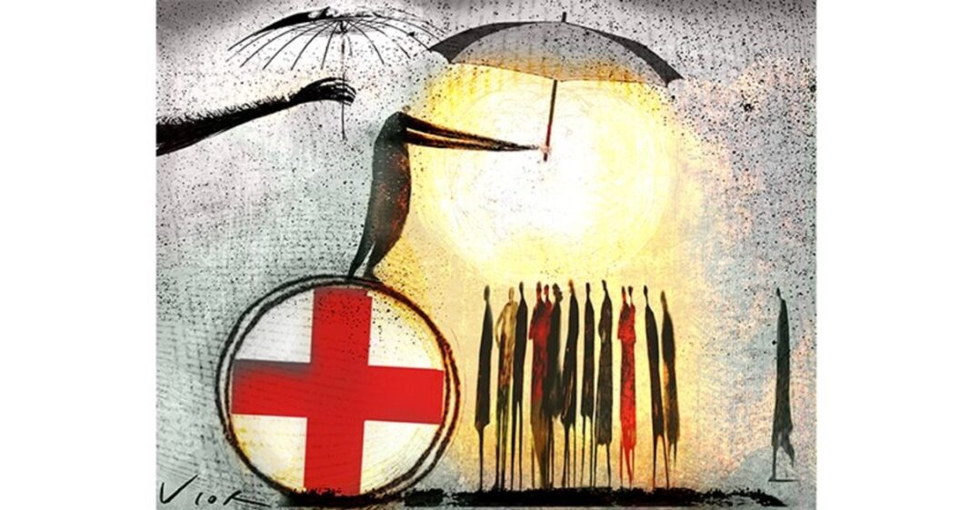 Profesional de la salud en un hospital reflexionando sobre las condiciones laborales