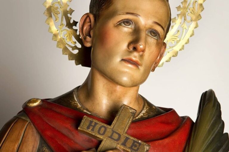Imagen representativa de San Expedito, santo patrono de las causas urgentes.
