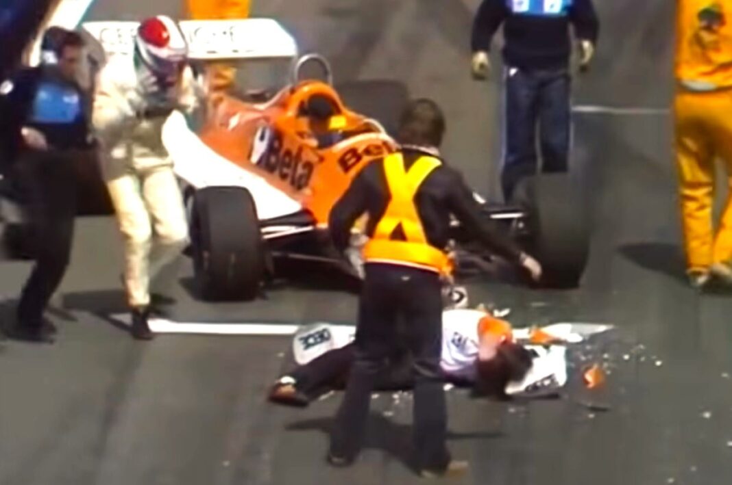 Carlos Reutemann en el Williams durante el Gran Premio de Bélgica de 1981 en el circuito de Zolder.
