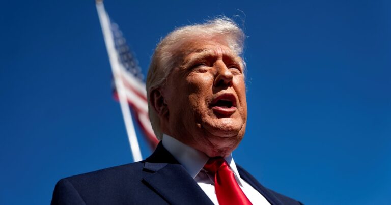 Donald Trump durante una declaración en la Casa Blanca.