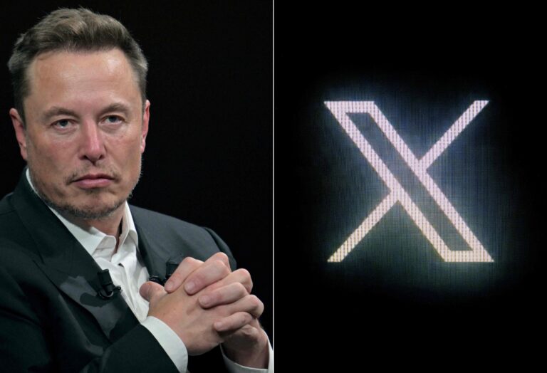Logotipo de la red social X en una pantalla de smartphone, con gráficos de monetización en segundo plano.