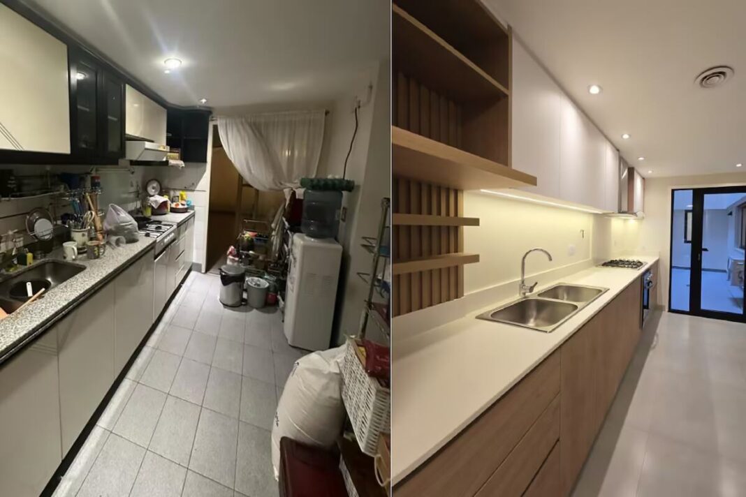Fotografía del departamento remodelado en Caballito, propiedad de Guillermo Adorni
