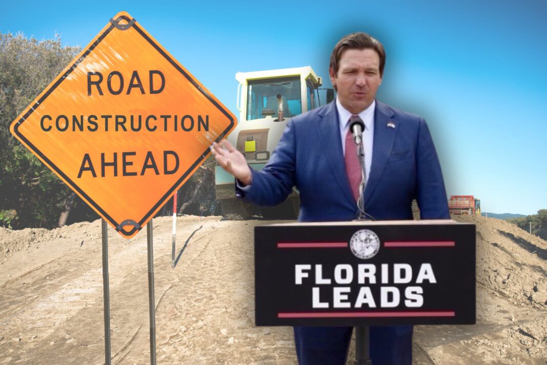 Obras de reconstrucción del intercambiador entre la I-95 y la U.S. 1 en Ormond Beach, Florida