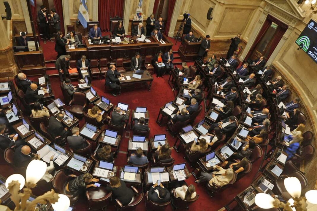 Senado argentino durante sesión
